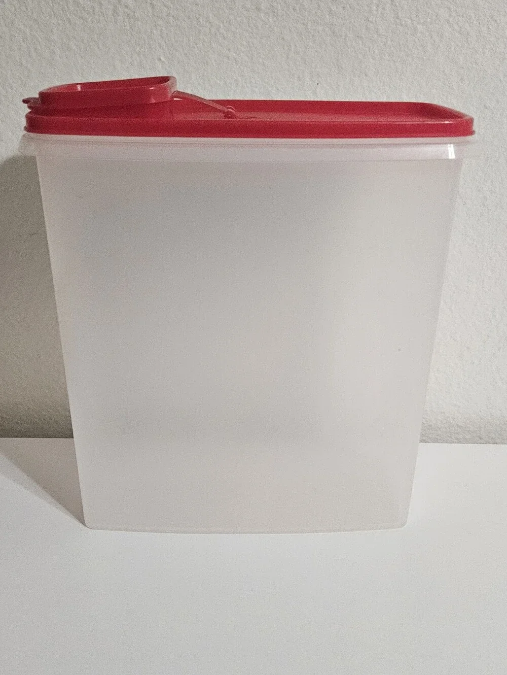 Tupperware Red-Lid Clear Food Storage Container